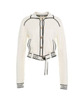 Cardigan con cintura #bianco