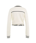 Cardigan con cintura #bianco