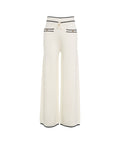 Pantaloni in maglia con coulisse #bianco