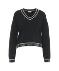 Maglione in maglia con dettagli logo #nero