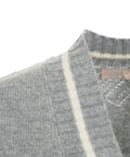 Maglia in misto lana con logo #grigio