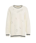 Maglione con dettagli logo #bianco