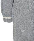 Cardigan lungo con cintura #grigio