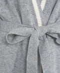 Cardigan lungo con cintura #grigio