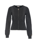 Cardigan a maglia con zip #nero