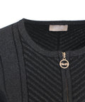 Cardigan a maglia con zip #nero