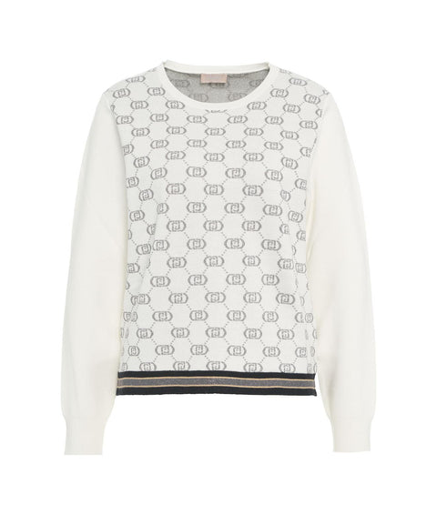 Maglione con monogramma #bianco