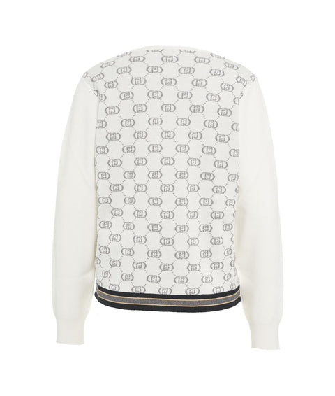 Maglione con monogramma #bianco