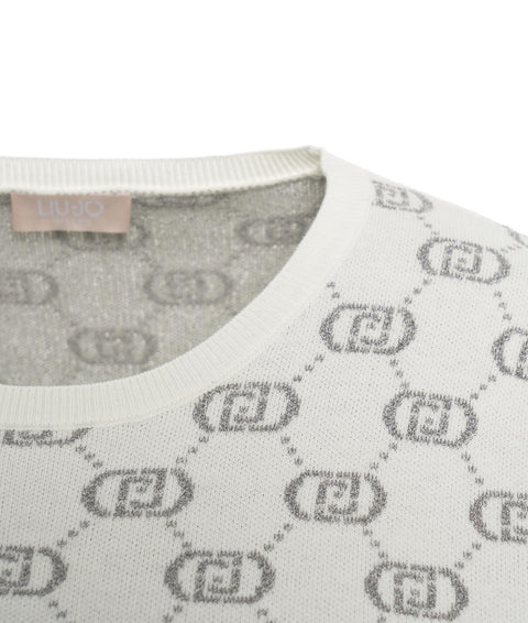 Maglione con monogramma #bianco