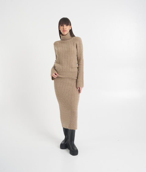 Dolcevita in misto alpaca #marrone