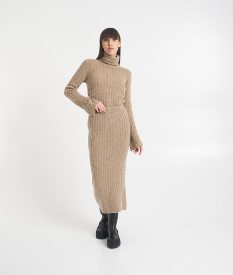 Dolcevita in misto alpaca #marrone