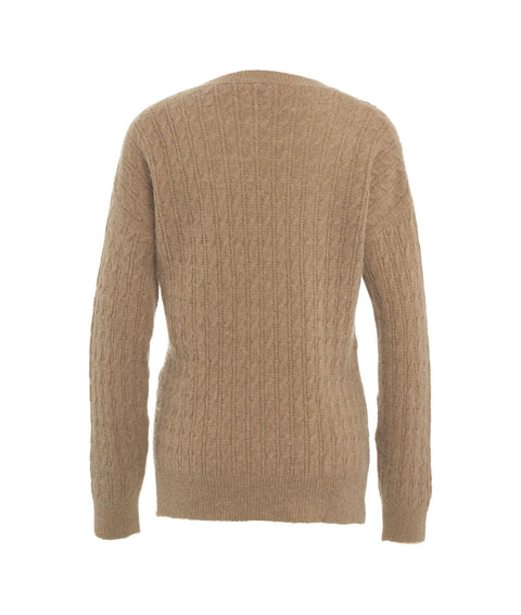 Maglione in misto alpaca #marrone