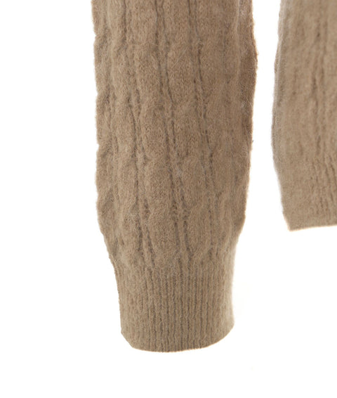 Maglione in misto alpaca #marrone