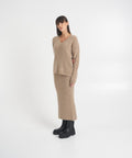 Maglione in misto alpaca #marrone