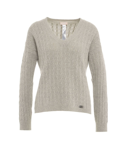 Maglione in misto alpaca #grigio