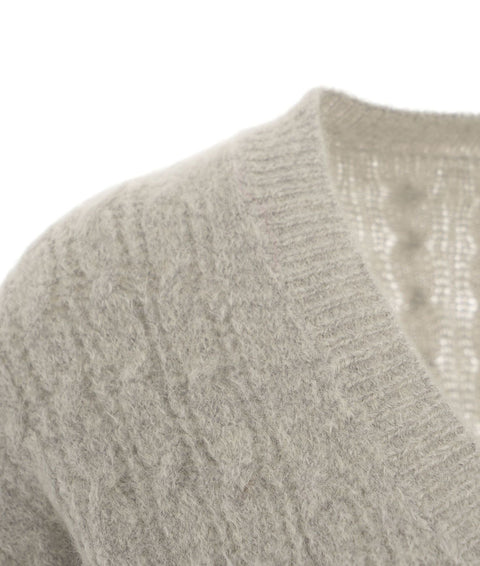 Maglione in misto alpaca #grigio