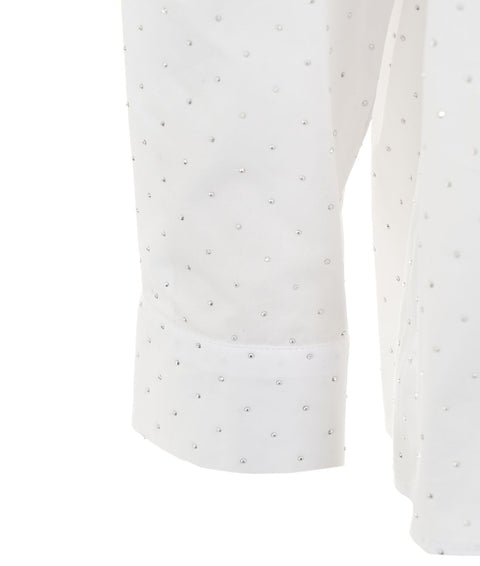 Camicetta oversize con glitter #bianco