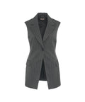 Gilet gessato #grigio