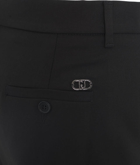 Pantaloncini in twill #nero