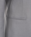 Blazer monopetto in twill #grigio