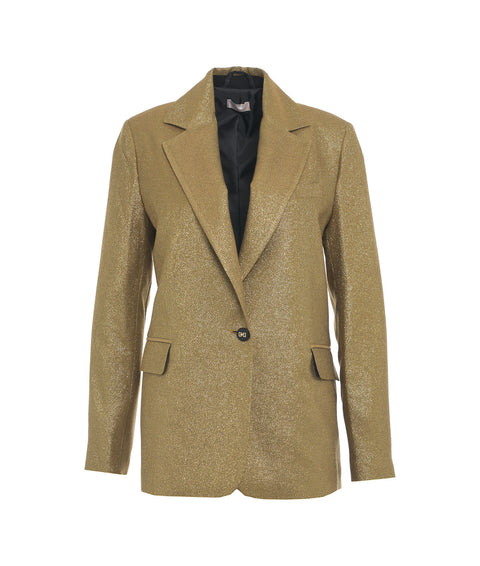 Blazer monopetto in lurex® #oro