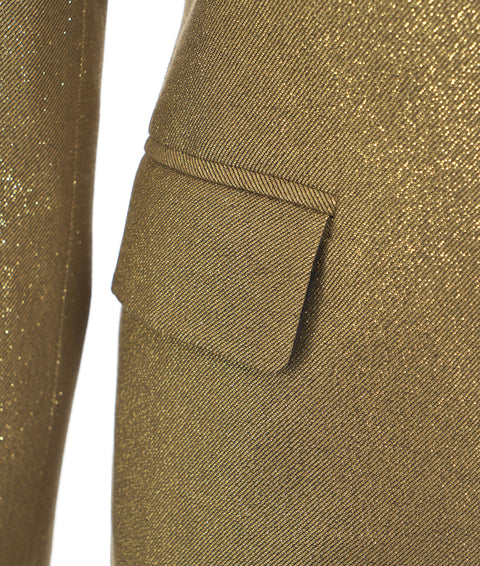 Blazer monopetto in lurex® #oro