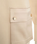 Abito in maglia con zip #beige