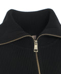 Abito in maglia con zip #nero