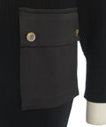 Abito in maglia con zip #nero