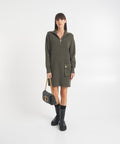 Abito in maglia con zip #verde