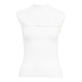 Top in maglia con dettaglio a trecce #bianco