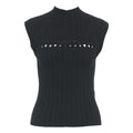 Top in maglia con dettaglio a trecce #nero