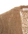 Cardigan in misto alpaca #marrone