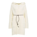 Cappotto in maglia con cintura #bianco