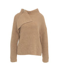 Maglione in maglia con zip #marrone