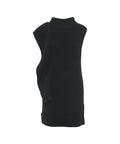 Abito in maglia con maxi rouches #nero