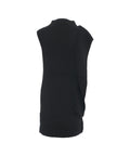 Abito in maglia con maxi rouches #nero