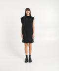 Abito in maglia con maxi rouches #nero