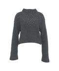 Maglione con ricamo #grigio