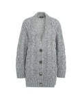 Cardigan oversize in maglia #grigio