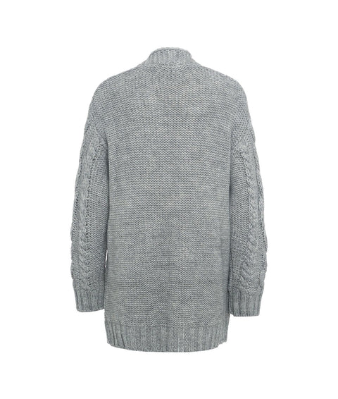 Cardigan oversize in maglia #grigio