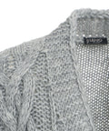 Cardigan oversize in maglia #grigio