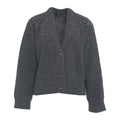 Cardigan con ricamo floreale #grigio