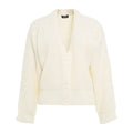 Cardigan con ricamo floreale #bianco