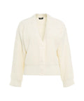 Cardigan con ricamo floreale #bianco