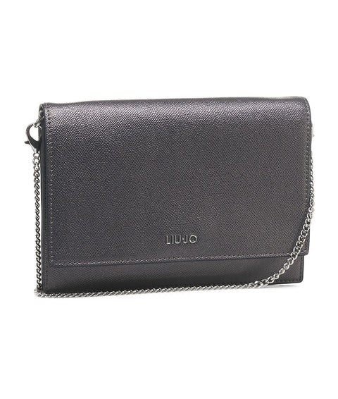 Pochette con dettaglio logo #argento