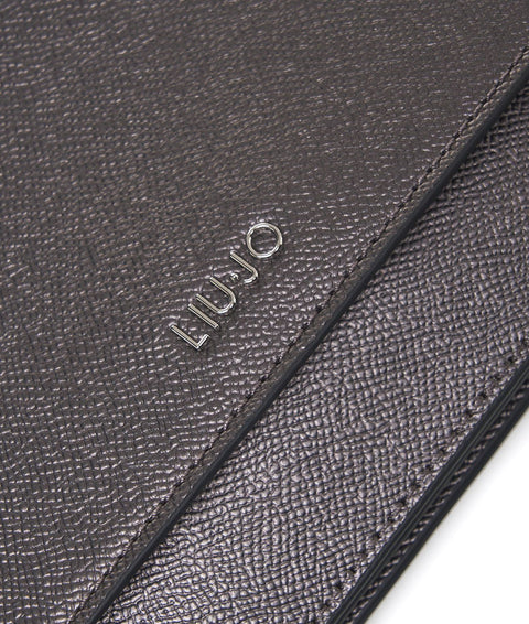 Pochette con dettaglio logo #argento