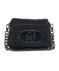 Borsa mini 'La Puffy' con strass #nero