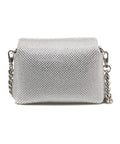 Borsa mini 'La Puffy' con strass #argento