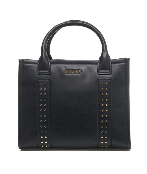 Borsa a mano con dettaglio borchie #nero